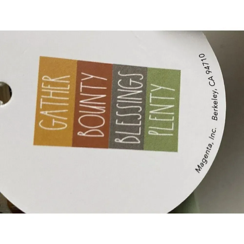 RAE DUNN Thanksgiving Measuring Cups‎ Gather Bounty Blessings Plenty Ceramic NEW